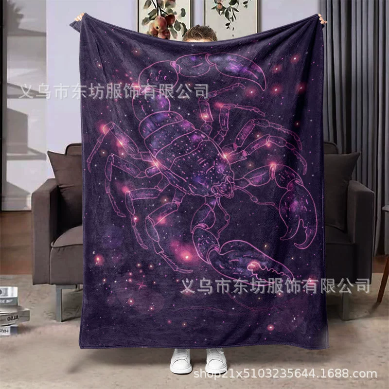 Современная минималистская линия креативный скорпион теплая фланелевая шерсть одеяло ленивый должен быть дома