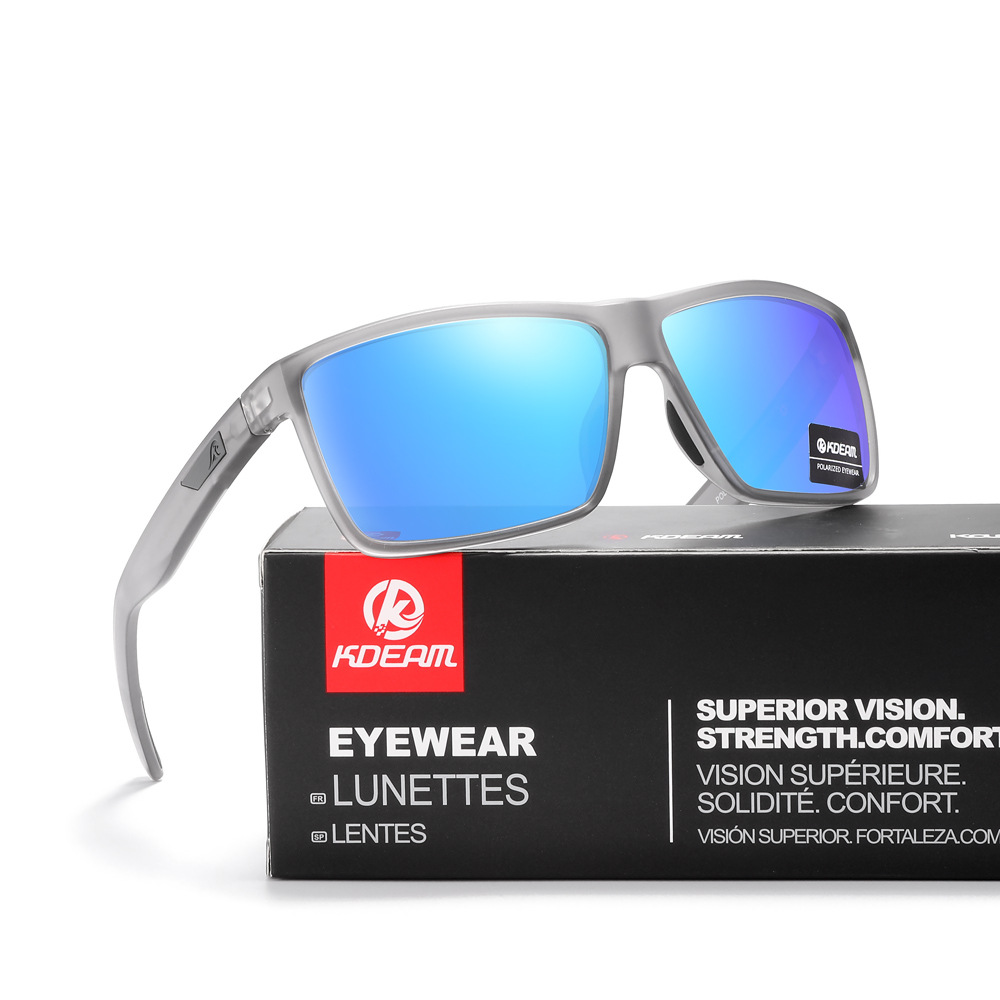 KDEAM neue quadratische rahmen brille männer fahren polarisierte sonnenbrille outdoor reise anti UV400 sonnenbrille KD029_voghion.com