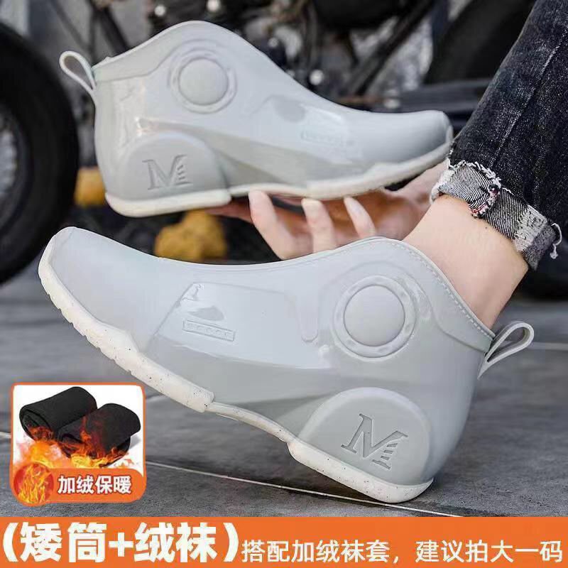 防滑雨鞋男士新款短筒时尚耐磨雨靴外穿防水鞋厨房胶鞋洗车钓鱼鞋|undefined