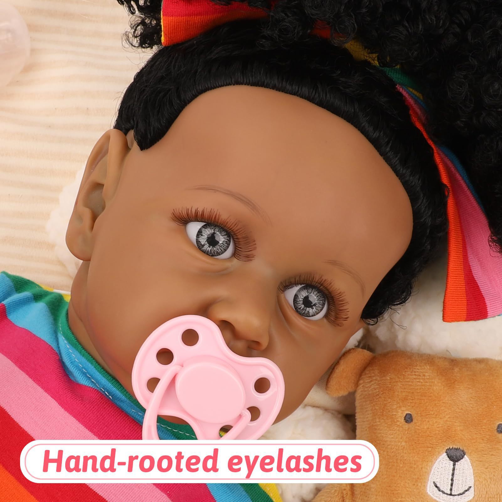 Negro comercio exterior suministro de productos transfronterizos SK color de piel de bebé 55 cm muñeca muñeca Sawa muñeca un cabello IIA