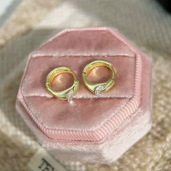 Casual, Accessible Luxury and High-End Single Diamond Zircon Earrings, Versatile Earrings, 2025 New Personalized Earrings and Earrings