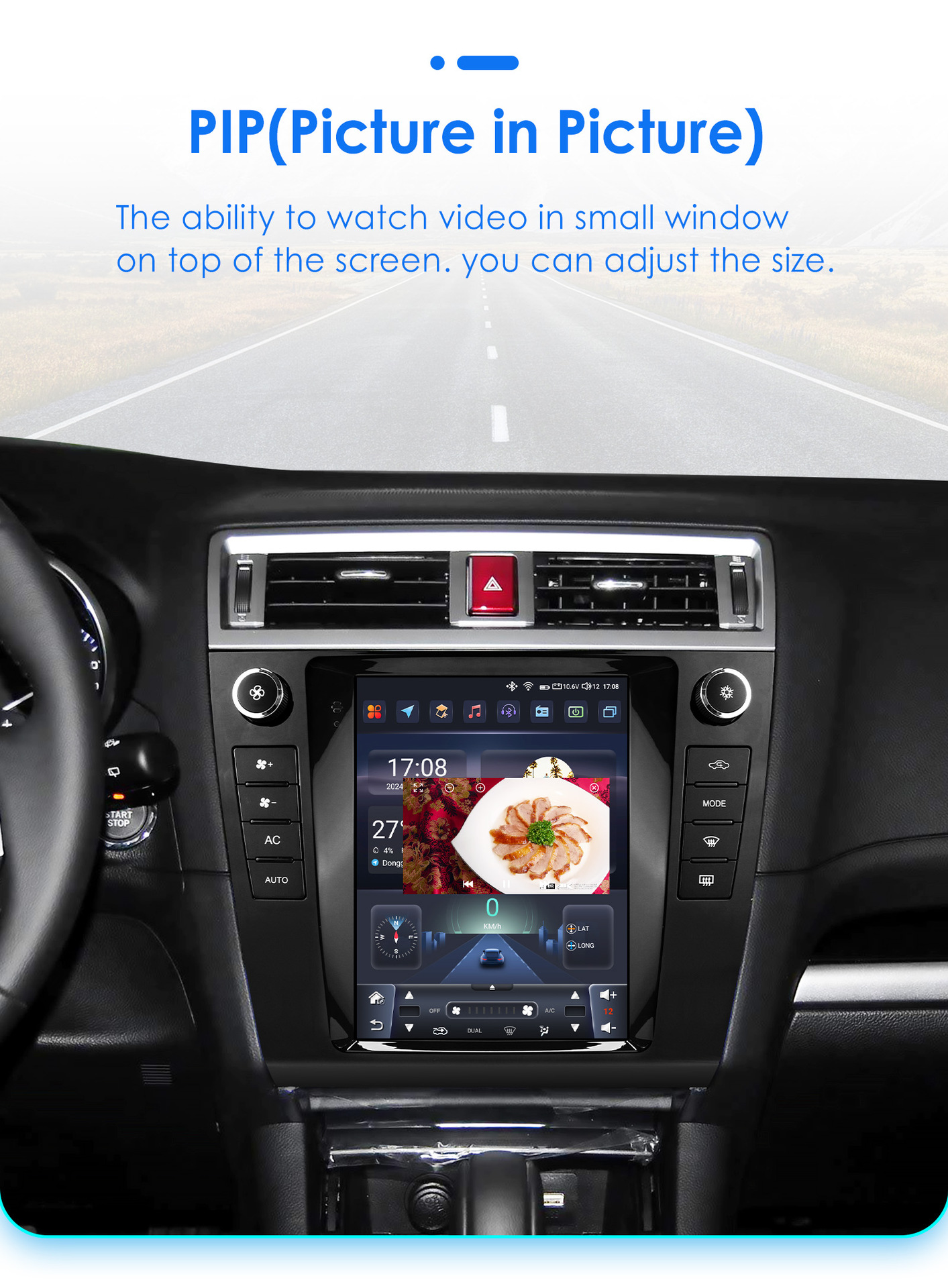 Suitable for 15-19 Subaru Outback 9.7inch Vertical Screen Android Car Mp5 Navigator with Wireless Carplay
