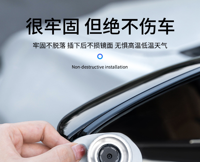 Car rearview mirror blind spot auxiliary mirror, ultra-clear 360-degree panoramic wide-angle suction cup type