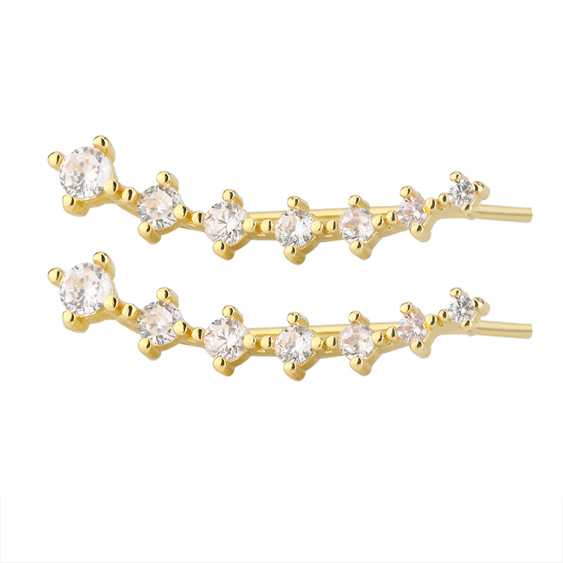 Orecchini a lobo in zircone eleganti da donna design unico_voghion.com