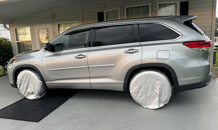 Cross-border RV Tire Cover Camper Tire Protection Cover Car SUV Tire Protection Cover Waterproof and Sunscreen 4-piece Set