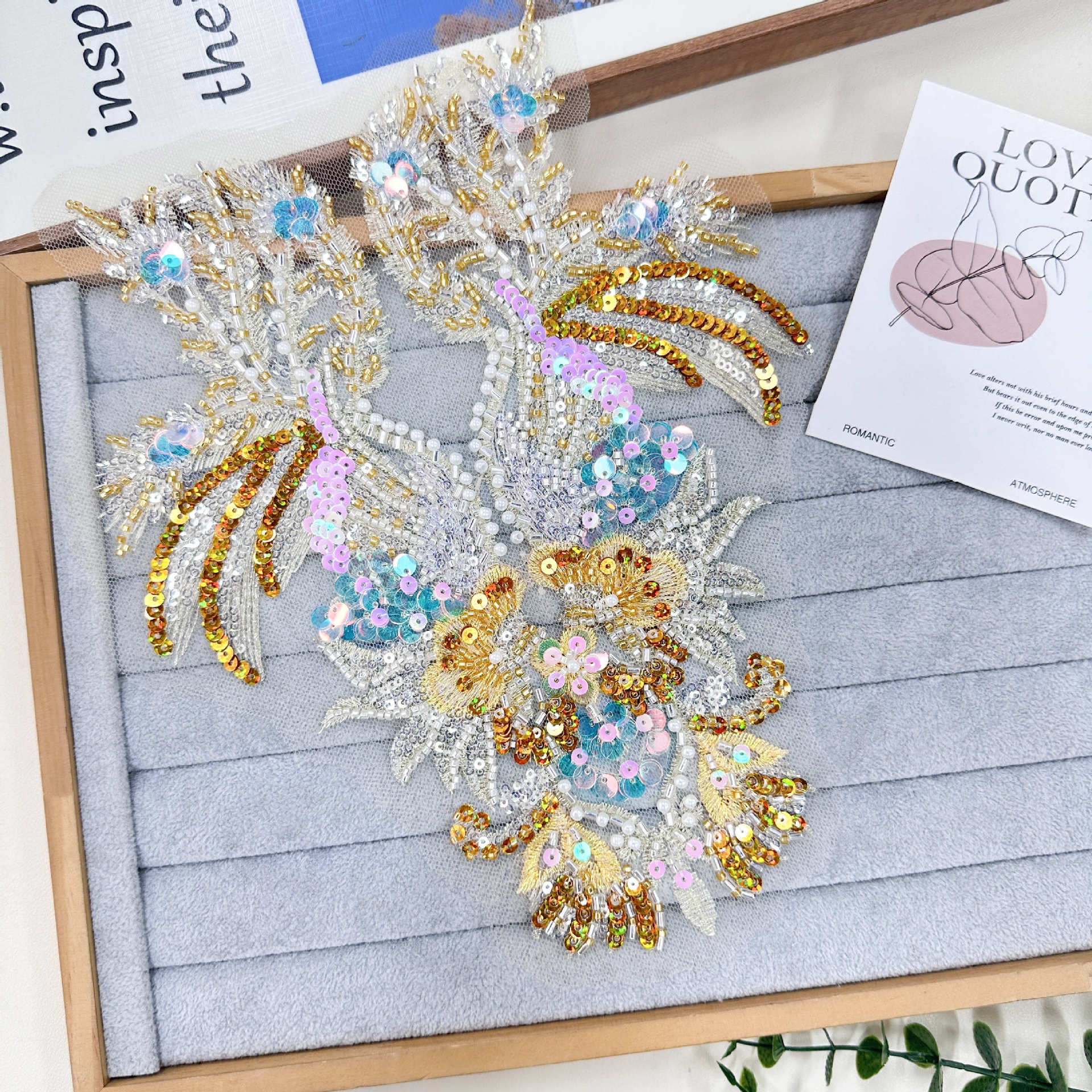 industria pesada esquinilla perla bordado parche vestido de boda accesorios de ropa china ropa infantil vestido de princesa decoración bordado parche tela al por mayor