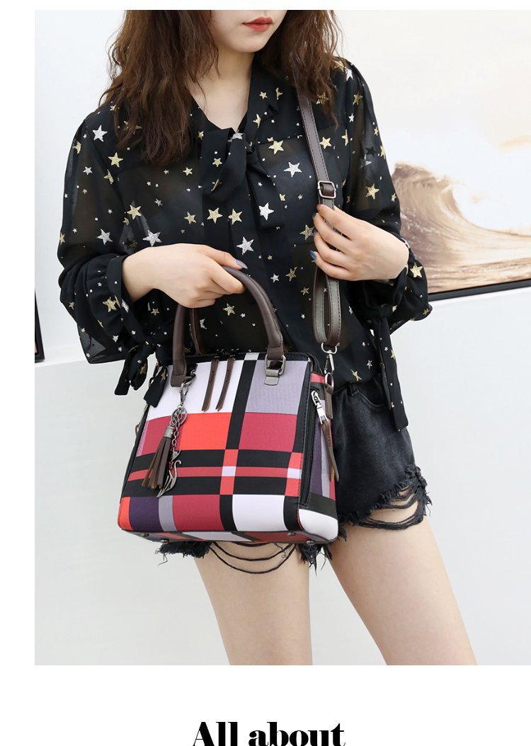 New style four-piece handbag set, European and American handbag, women's trend single-shoulder cross-border wholesale, women's bag consignment, crossbody bag undefined