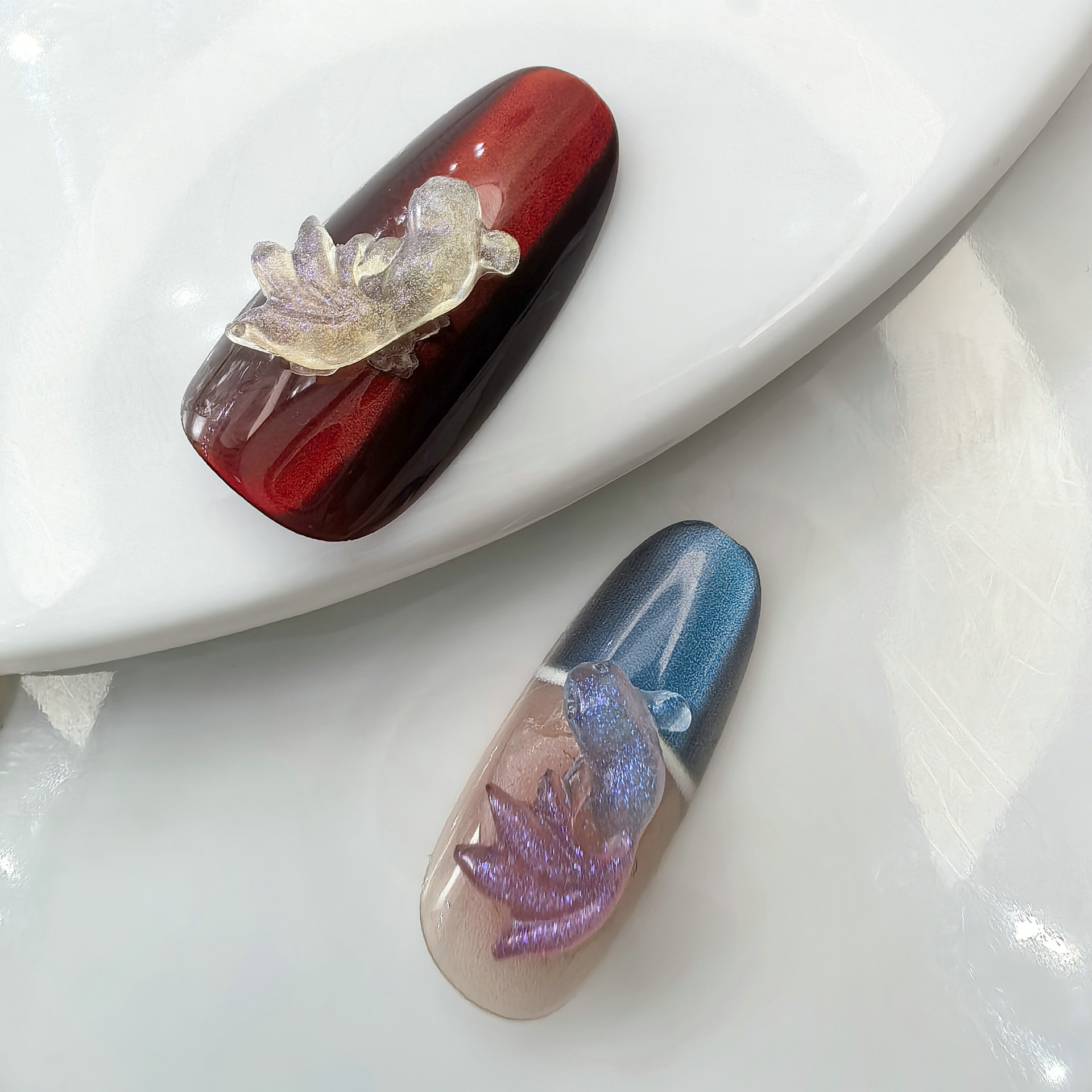 美甲饰品金鱼极光渐变锦鲤diy立体装饰配件批发0005.jp