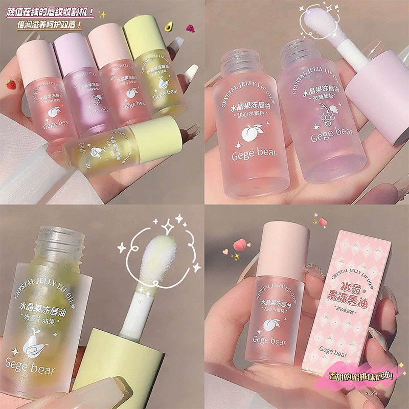 Gege bear Gege Bear Crystal Jelly Масло для губ увлажняет и увлажняет прозрачную глазурь для губ перед макияжем