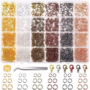 2340pc 4-8mm Single Circle Connection Lobster Treaty Accessories DIY Bracelet Necklace Connecting Folding Material