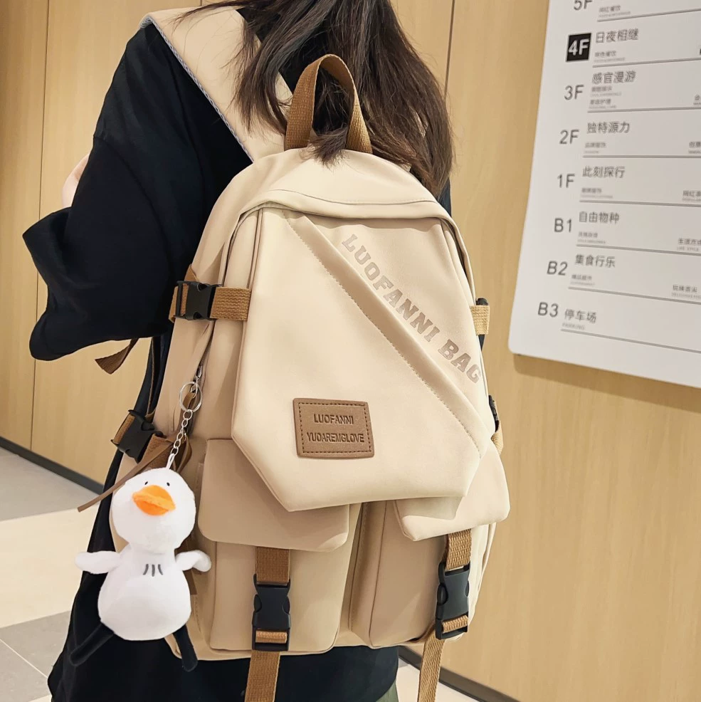 Backpack, shoulder bag, capacious Japanese universal trend school bag for leisure, Korean style