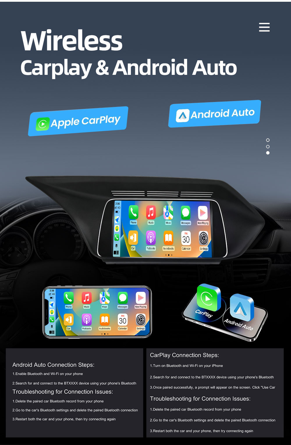 Linux System 7inch Is Suitable for Mercedes-Benz E-Class W212 Central Control Large-Screen Car Navigation Carplay Player