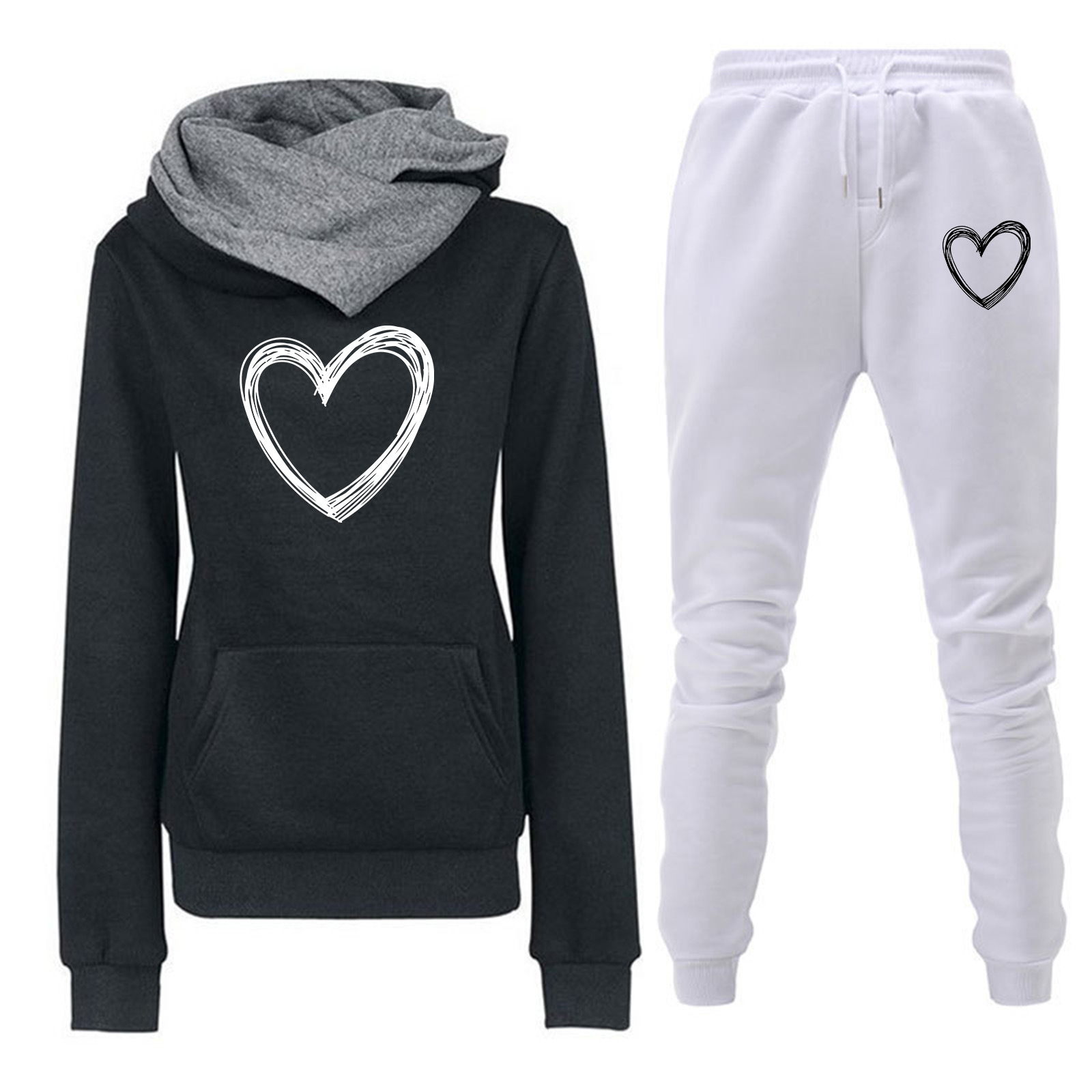 Comercio exterior transfronterizo Otoño e Invierno Nuevo traje de ropa deportiva con capucha y forro polar pantalones de suéter de mujer ropa de mujer al por mayor image 6