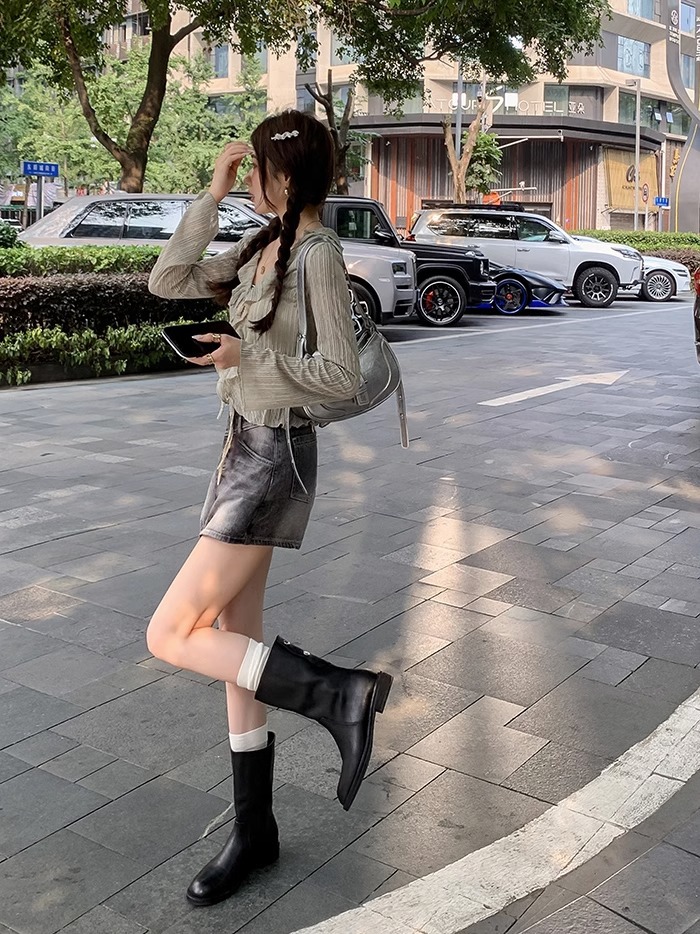Western Style Mid-calf Knight Boots Women's Retro Ankle Boots_voghion.com