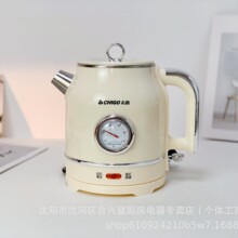 新款志高复古烧水壶 304不锈钢水壶家用保温电热水壶商务礼品批发