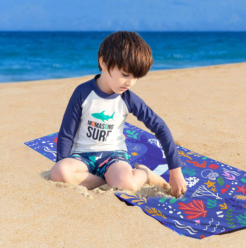 Microfiber Childrens Quick Drying Beach Towel For Swimming Fun_voghion.com