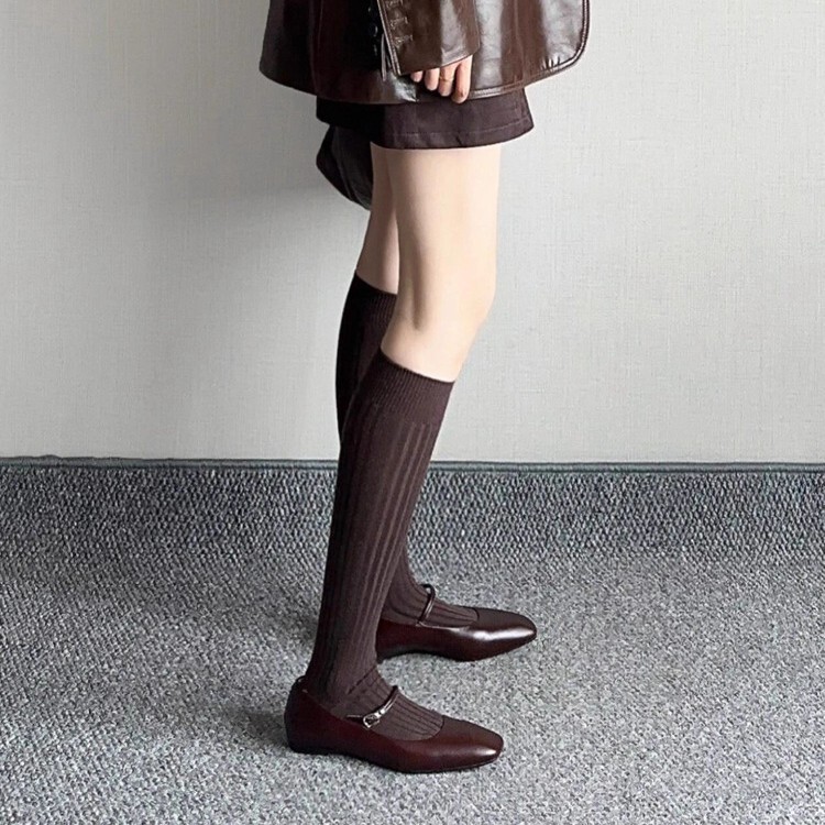 Japanese-Style Calf Boots Socks Spring and Autumn Long Tube Melade Slouch Socks Jk Solid Color White Slouch Socks Slimming with Riding Boots Japanese-Style Calf Boots Socks Spring and Autumn Long Tube Melade Slouch Socks Jk Solid Color White Slouch Socks Slimming with Riding Boots