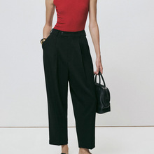 FAIRY WA意大利进口高端线精纺松紧腰九分西装裤休闲神裤纯色