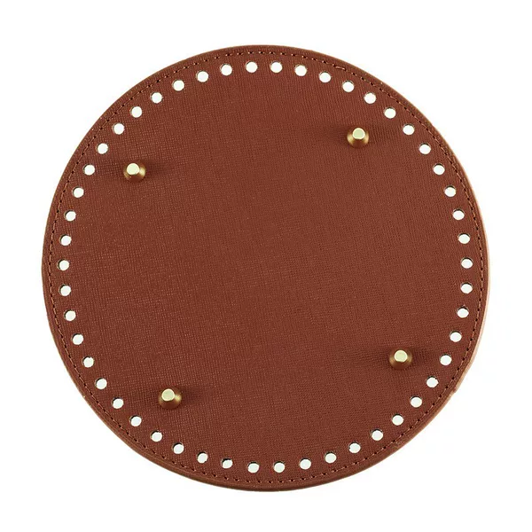 Pu Bag Bottom Hand-Woven Bag Bottom Plate DIY Hyuna Material Bag Base Accessories 15cm Round Ready Stock Wholesale