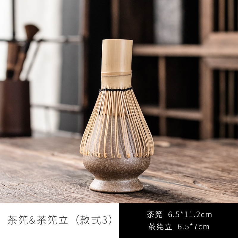 <unk> estilo japonés para hacer matcha con set de té matcha de bambú cepillo de matcha de 100 libros de la dinastía Song ordenar la ceremonia del té Zen matcha