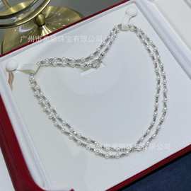 经典款闪闪天然珍珠毛衣链项链 4-5mm正圆基本无暇baby淡水珍珠