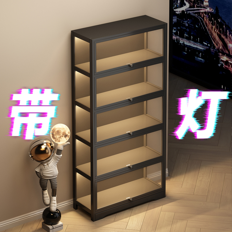 Hand-Made Lego Display Cabinet with Light Model Cabinet Acrylic Cabinet Transparent Multi-Layer Dust Storage Cabinet Home Display Stand