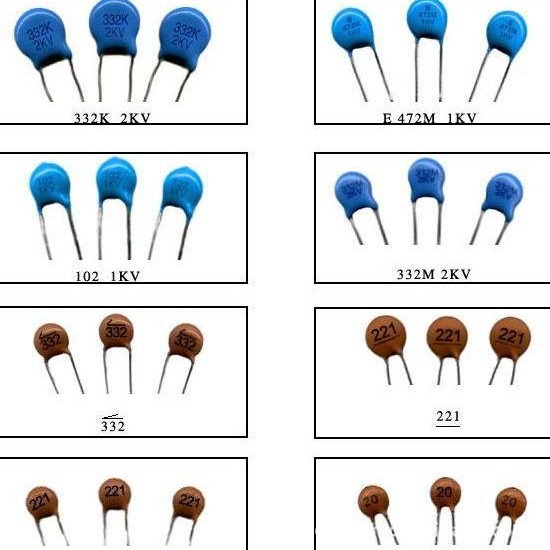 1KV102 472蓝色瓷片电容2KV332黄色土色瓷片电容50v221全系列现货