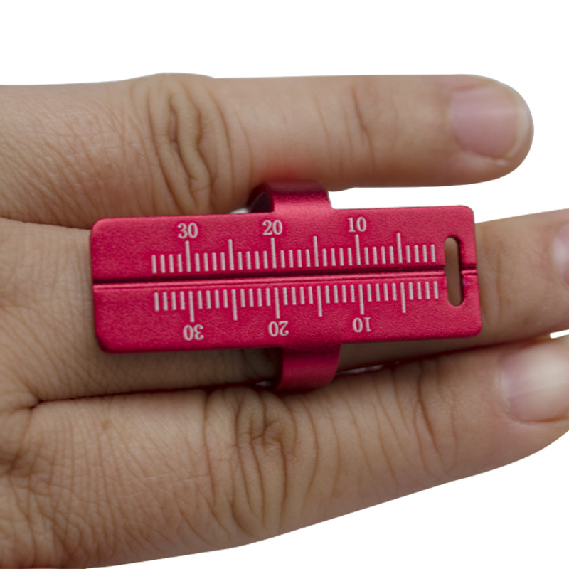 Regla de aleación de aluminio para materiales dentales, regla de medición para conductos radiculares, regla de medición para dedos, materiales orales