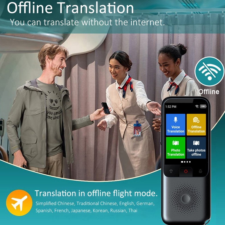 máquina de traducción de voz de llamada precisa versión transfronteriza fuera de línea foto y traducción auriculares inteligencia artificial dispositivo de traducción simultánea