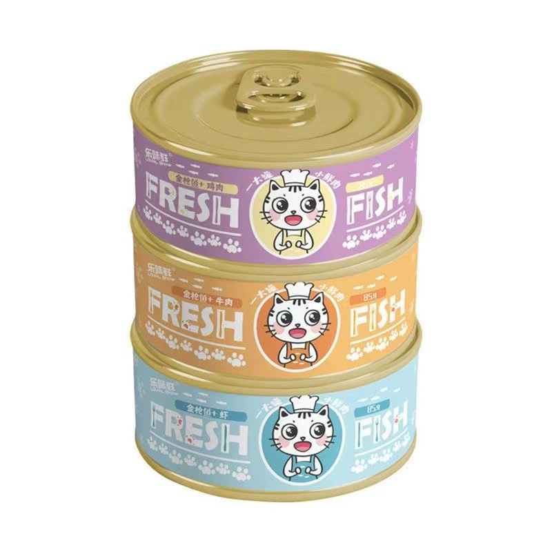 Консервы для кошек Leweixian белое мясо 85г, снеки для питомцев, тунец, курица, говядина, креветки, влажный корм для кошек