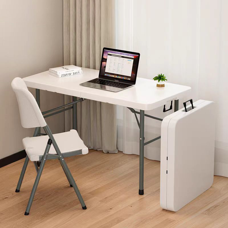 Mesa plegable al aire libre portátil puesto de mercado nocturno mesa de comedor hogar comercial simple patio pequeño escritorio y silla rectangular