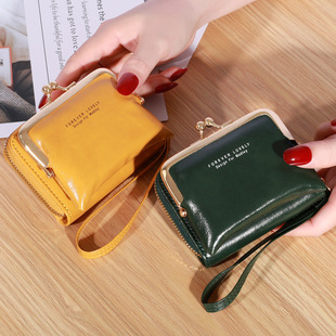 2023 New Wallet Women's Wrist Strap Short Coin Purse Large Capacity Coin Holder Bag Multi-Card Holder Wallet