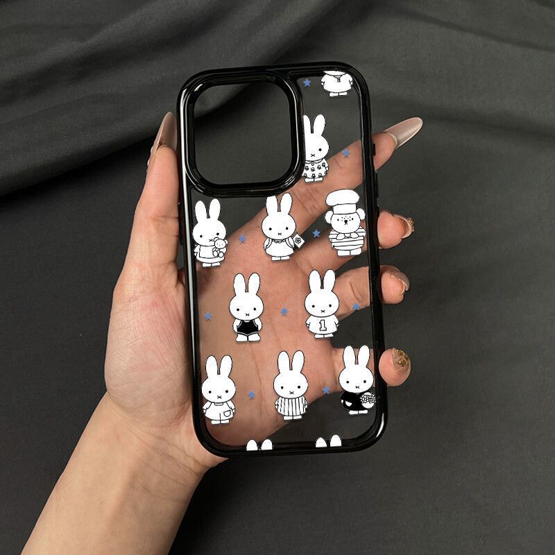 Variety of Miffy Suitable for Apple 15 16Pro Mobile Phone Case 11 Anti-Fall 14Pro Hard Shell Black Frame 17Pro Acrylic Variety of Miffy Suitable for Apple 15 16Pro Mobile Phone Case 11 Anti-Fall 14Pro Hard Shell Black Frame 17Pro Acrylic