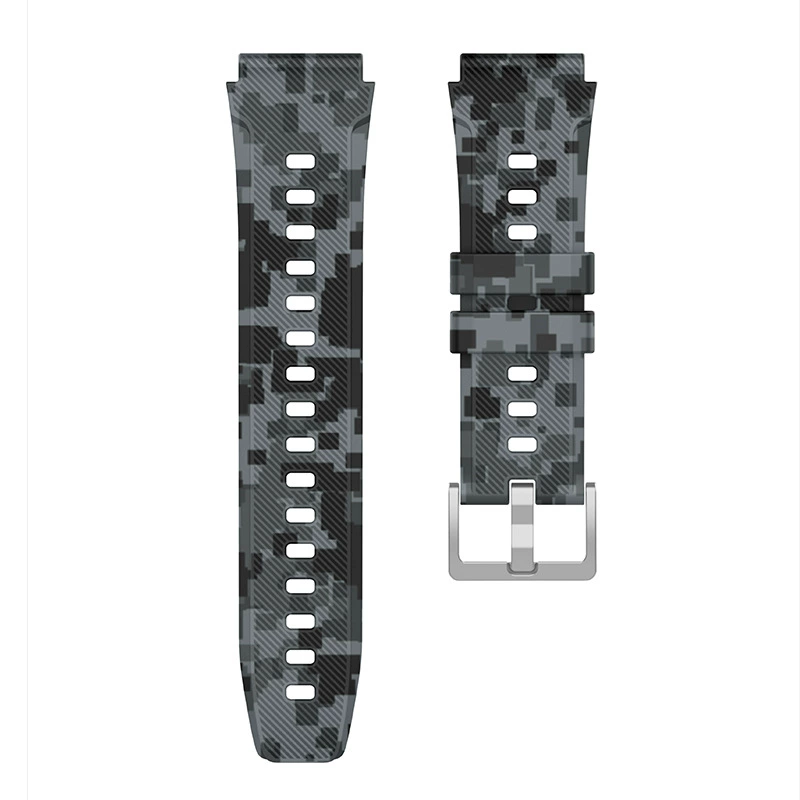 Cross -border T8 series C21C20PROC22C28C29 camouflage strap 22mm wide gray camouflage green fan camouflage strap