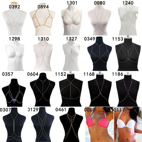 European and American jewelry cross-border e-commerce Sexy neckband diamond necklace jewelry Copper bead mesh body chain necklace