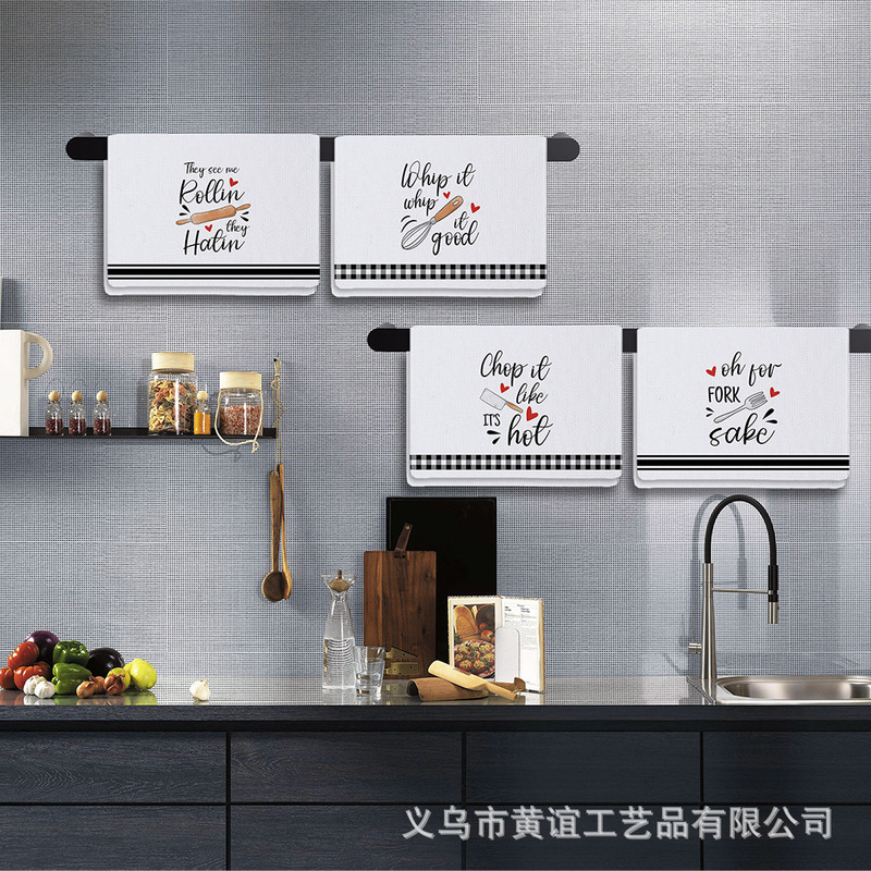 Amazon new microfiber kitchen utensils printing towel cross-border hot selling bathroom home/kitchen towel