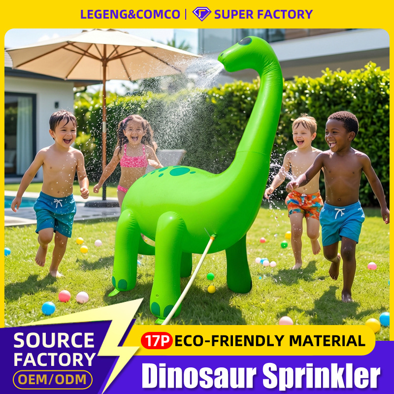travel inflatable dinosaur play in water