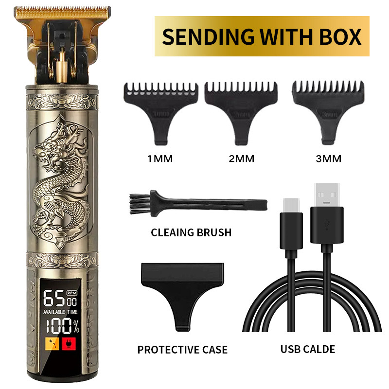 Cortadora de pelo profesional para peluqueros, recortadora universal para desbaste, recorte y afeitado, recargable para adultos.