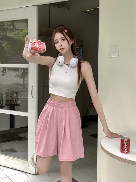 Yamamoto shorts-pink [oblique pocket model]