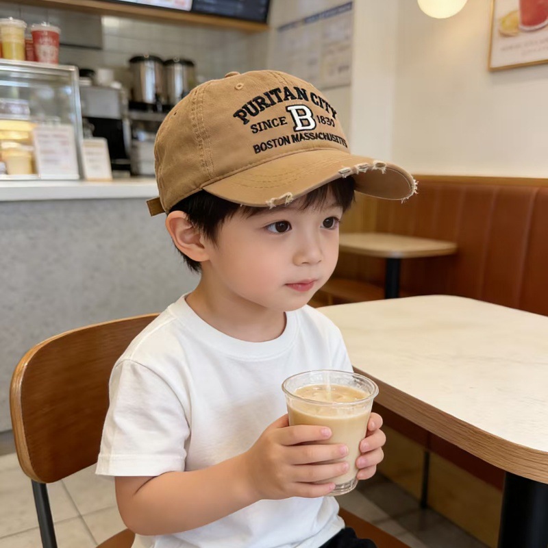 Trendige Kinder Sonnenkappe & Baseballcap Mit Farbkontrast_voghion.com