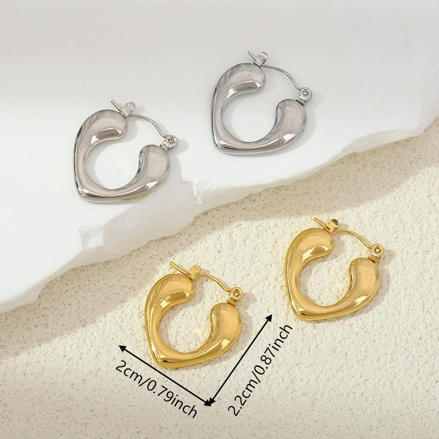 Pendientes no decolorados de acero inoxidable dorado de 18 quilates de estilo explosivo transfronterizo