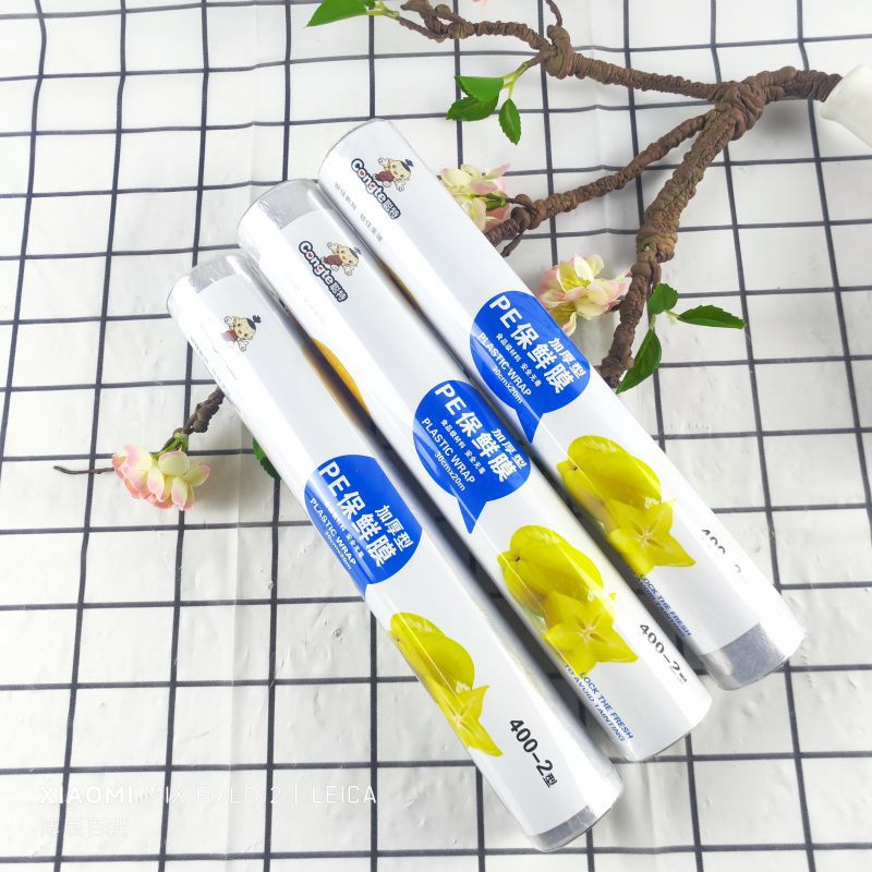 Película Adhesiva para Alimentos de Plástico para Cocina y Microondas