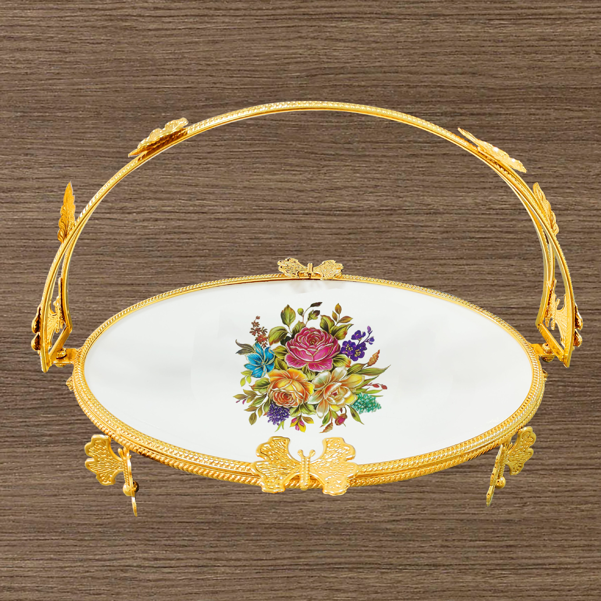 타원형 나비 세라믹 바구니