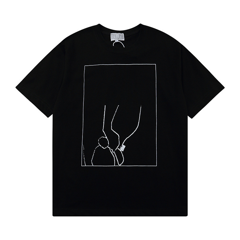 Cross-border CAV EMPT Japanese Vintage Casual All-match Graffiti Printing CE Men's and Women's Couple's ins Short-sleeved T-shirt