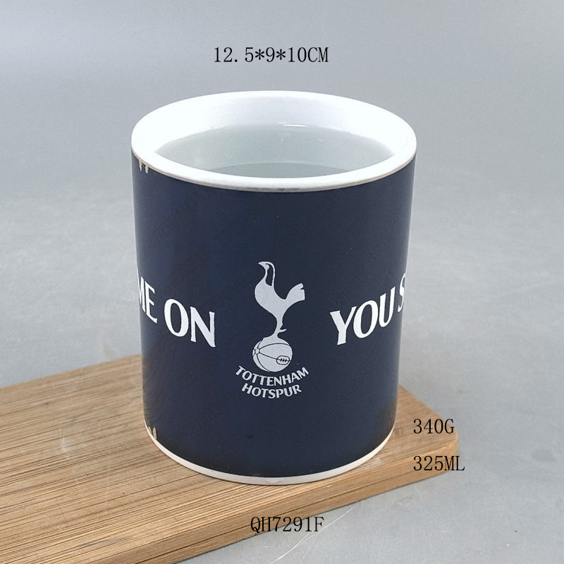 Taza de cerámica minimalista transfronteriza letras inglesas clásicas, temperatura, decoloración, antiescaldado, taza de cerámica con asa para oficina