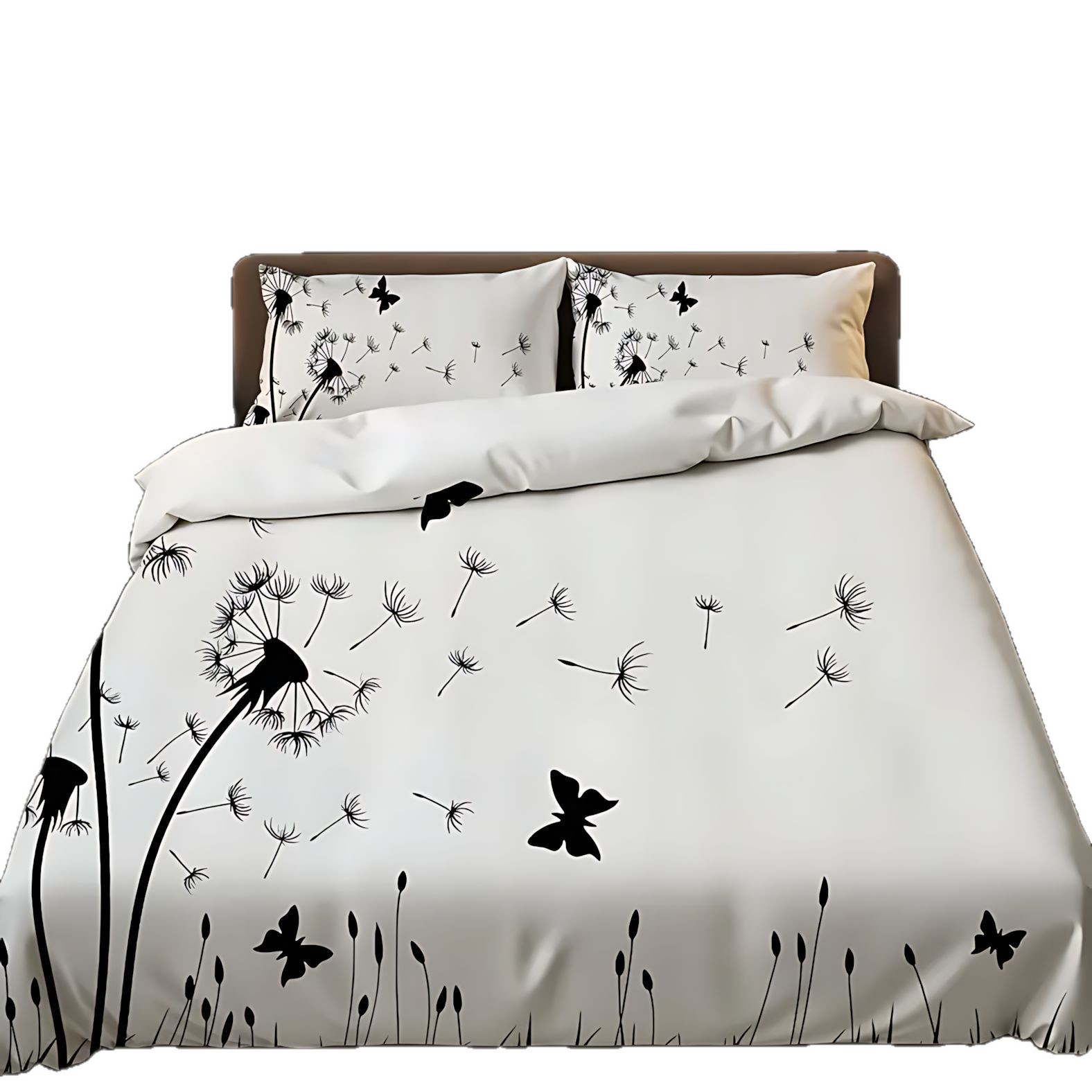 TEMU / JIT transfronterizo diente de león Willow impresión digital HD colcha de cama set