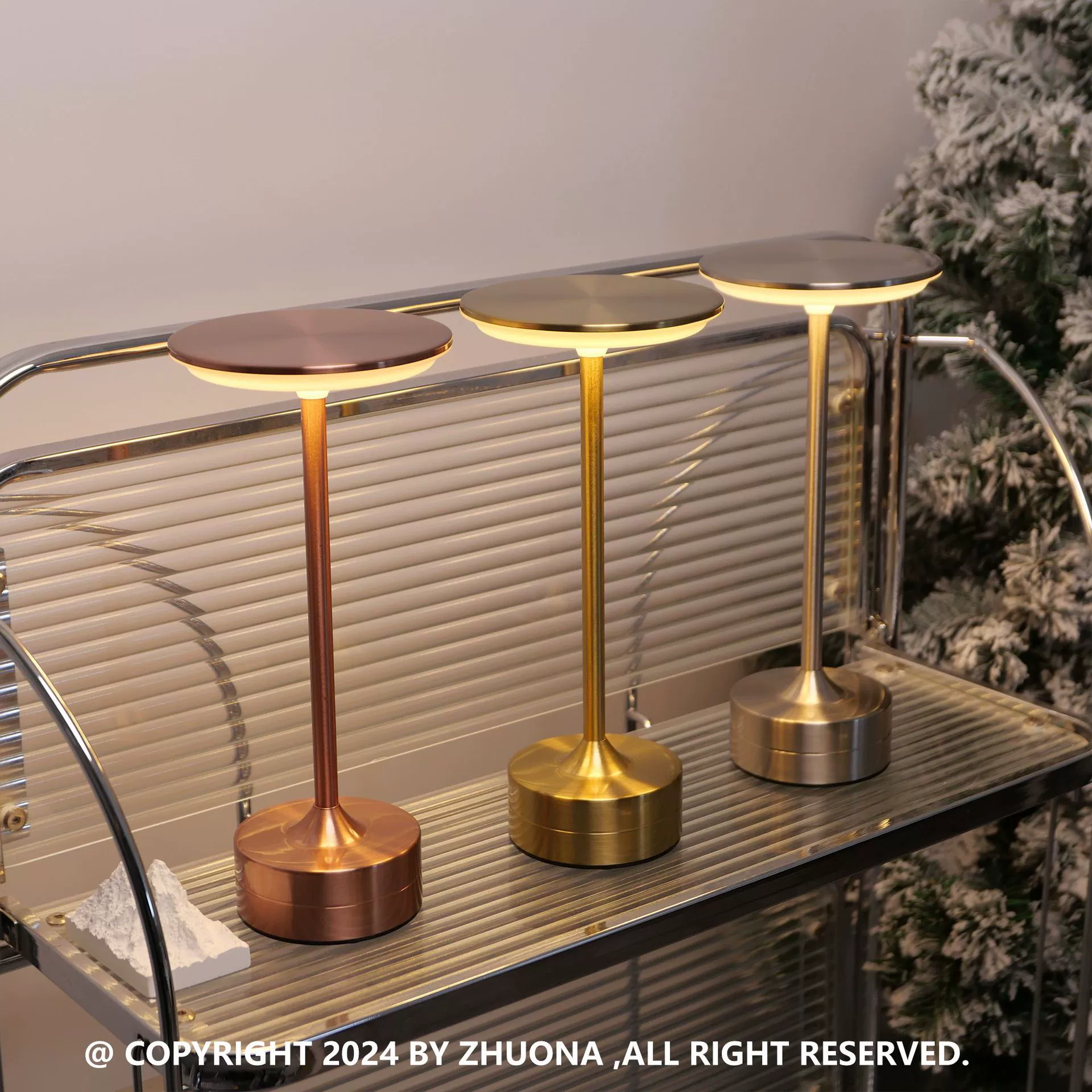 Светодиодный трансграничный индукционный НЛО сенсорная настольная лампа гостиничный ресторан зарядный металлический светильник декоративный ретро