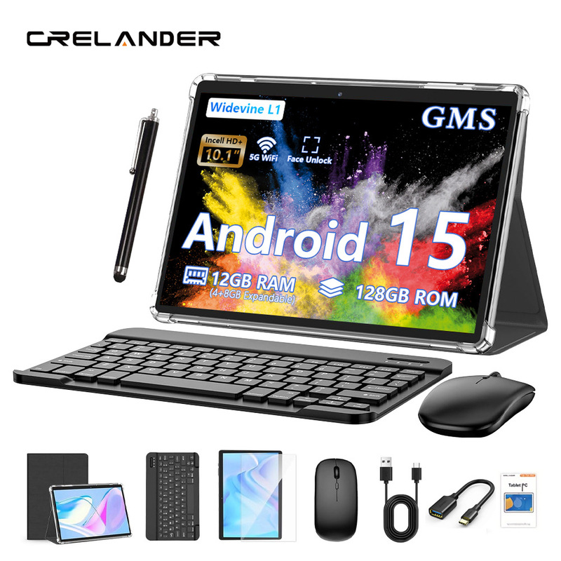 Crelander 10.1inch Tablet W30 Pro Android 15 Hd Spot Business Notebook