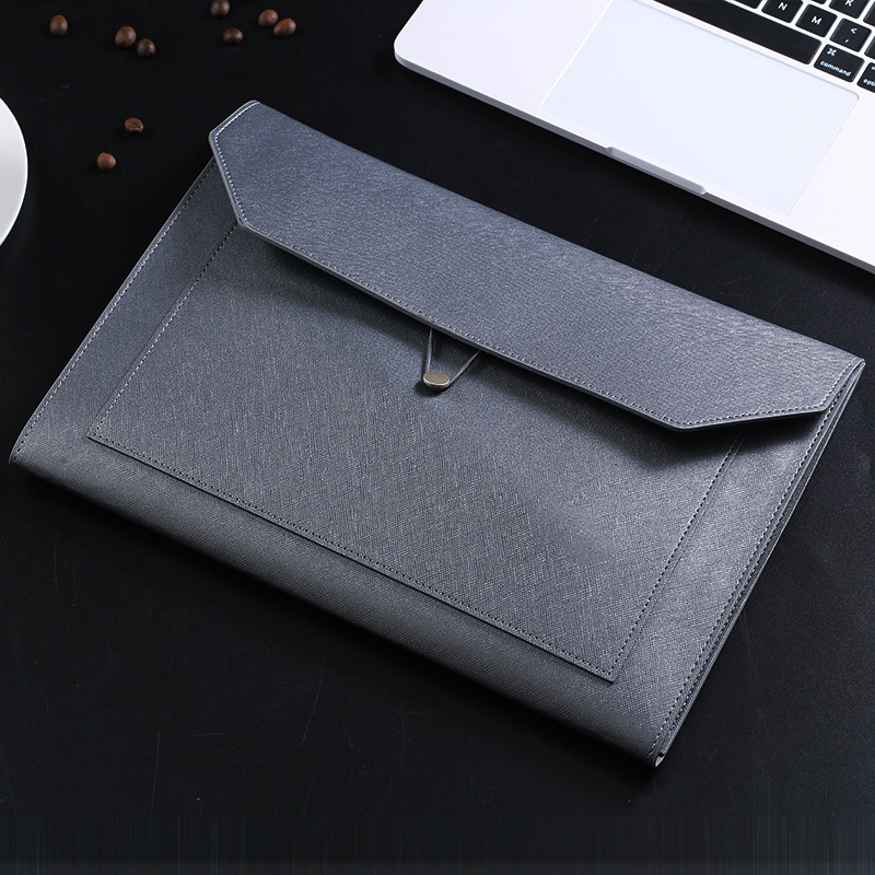 卸売 A4 レザー磁気バックルファイルバッグ大容量収納ファイルバッグ A5PU レザービジネスオフィス会議情報バッグ|undefined