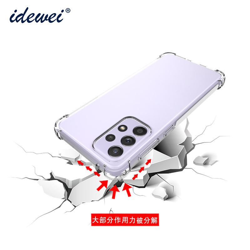 For Samsung A53 5G Airbag Phone Case Galaxy A54 Transparent TPU Four Corner Drop-resistant Case A33 Protective Case